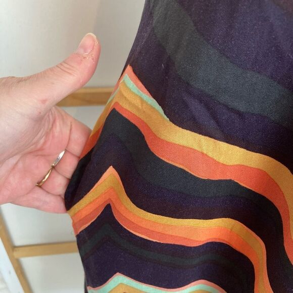 Anthropologie NWOT fabulous chevron print dress w/cut out elastic back & pockets - Picture 7 of 15